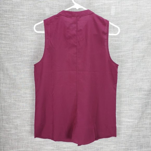 Banana Republic Cascade Blouse Small Petite Beet - Picture 3 of 3